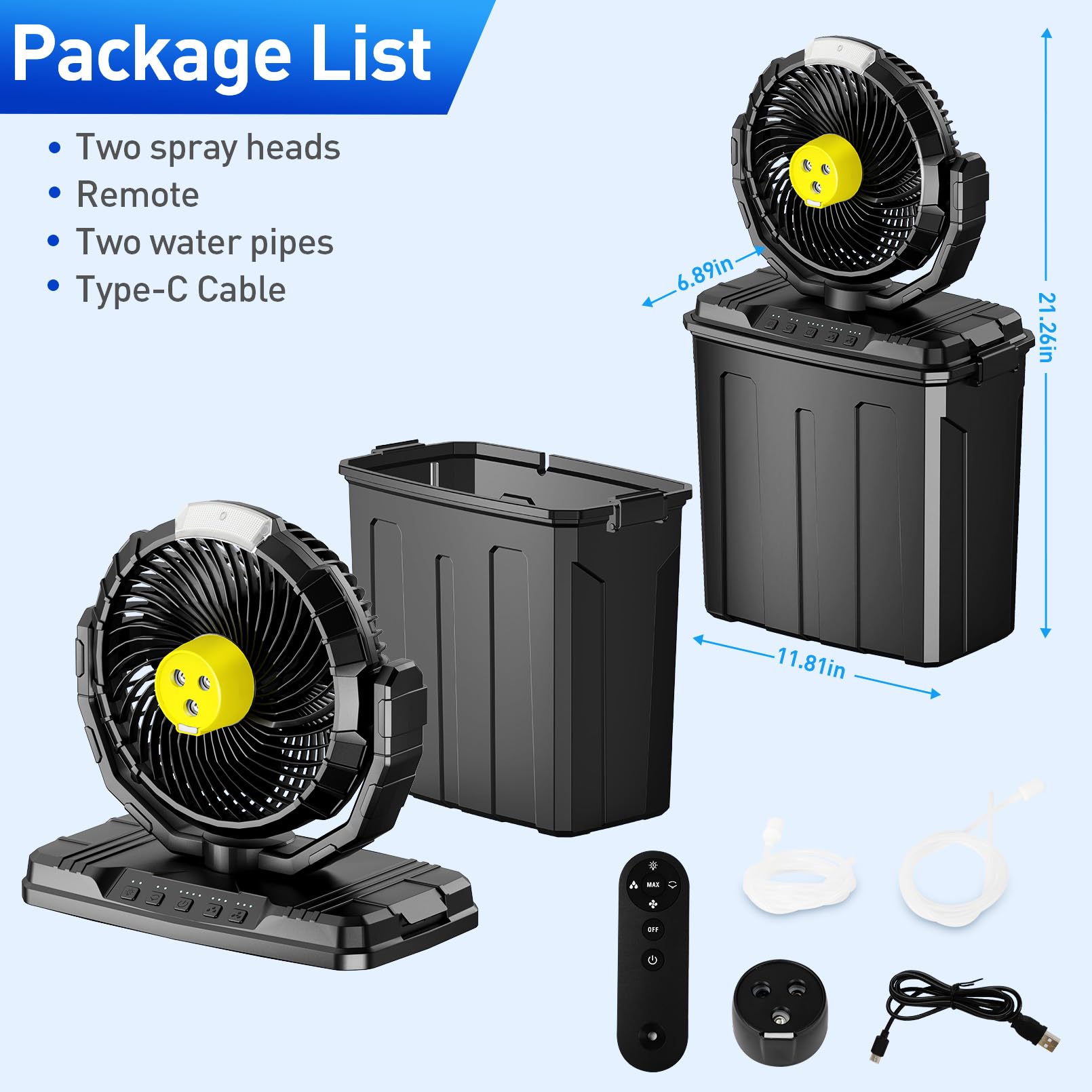 Ruimos packed in gear for camping offering battery-powered comfort