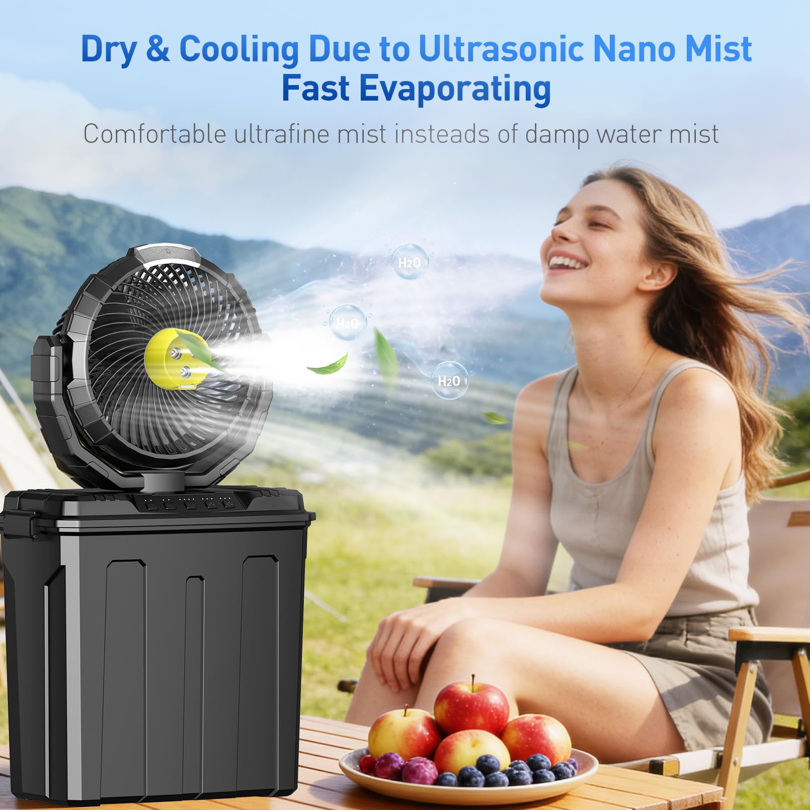 Ruimos fan grill detail showing build quality and airflow benefit