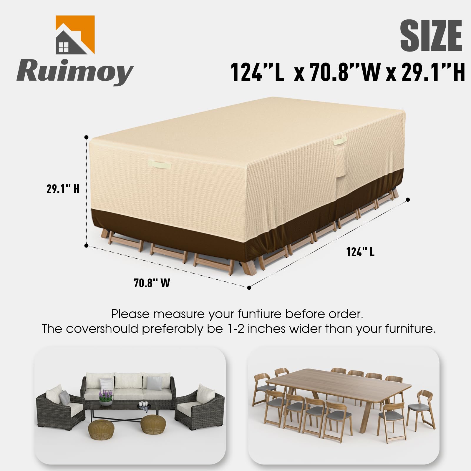 Ruimoy close-up showing 600D fabric texture and tear resistance