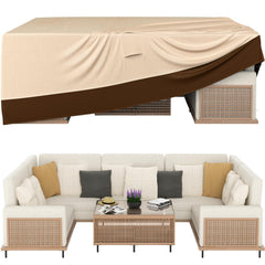 Ruimoy front view protecting large patio set with waterproof coverage