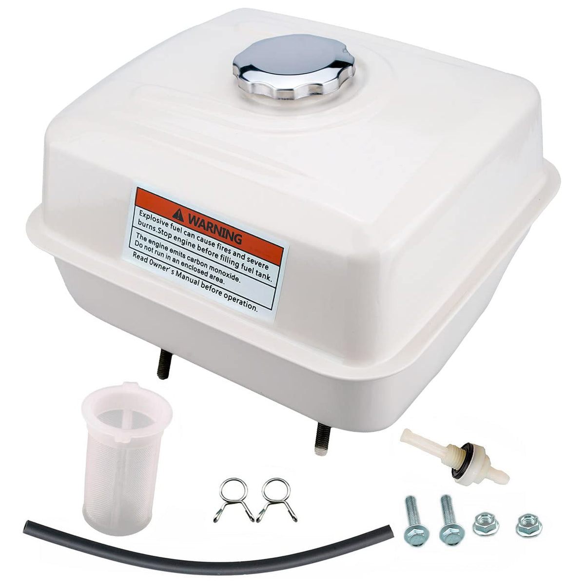 Ruma fuel tank front view showing full replacement tank for GX engines, durable fit