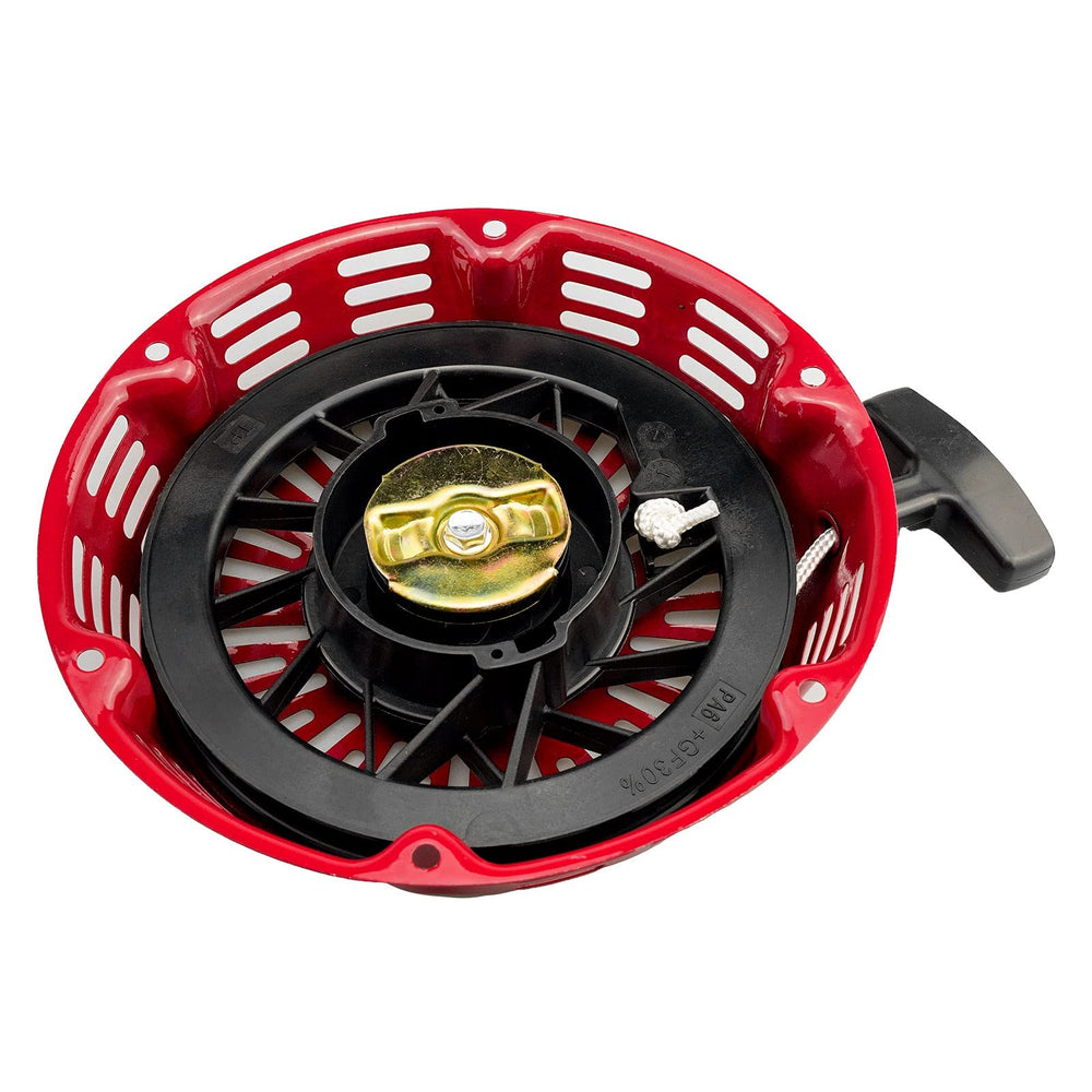 Ruma recoil starter assembly detail showing rope and pulley for reliable pull-starts