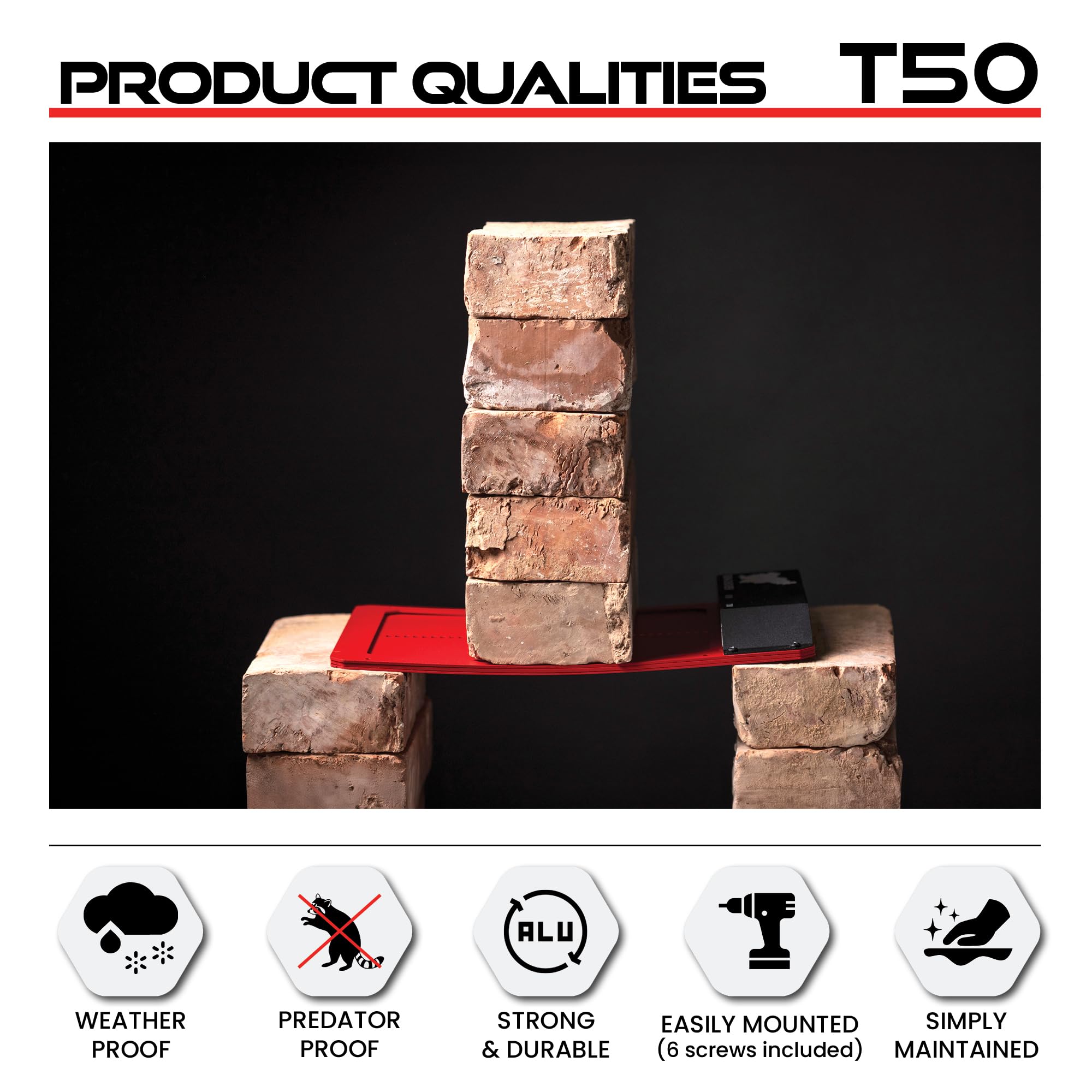 RUN-CHICKEN T50 aluminum side profile highlighting durable weatherproof housing