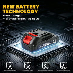 Run Jee two batteries and charger layout enabling extended cordless runtime