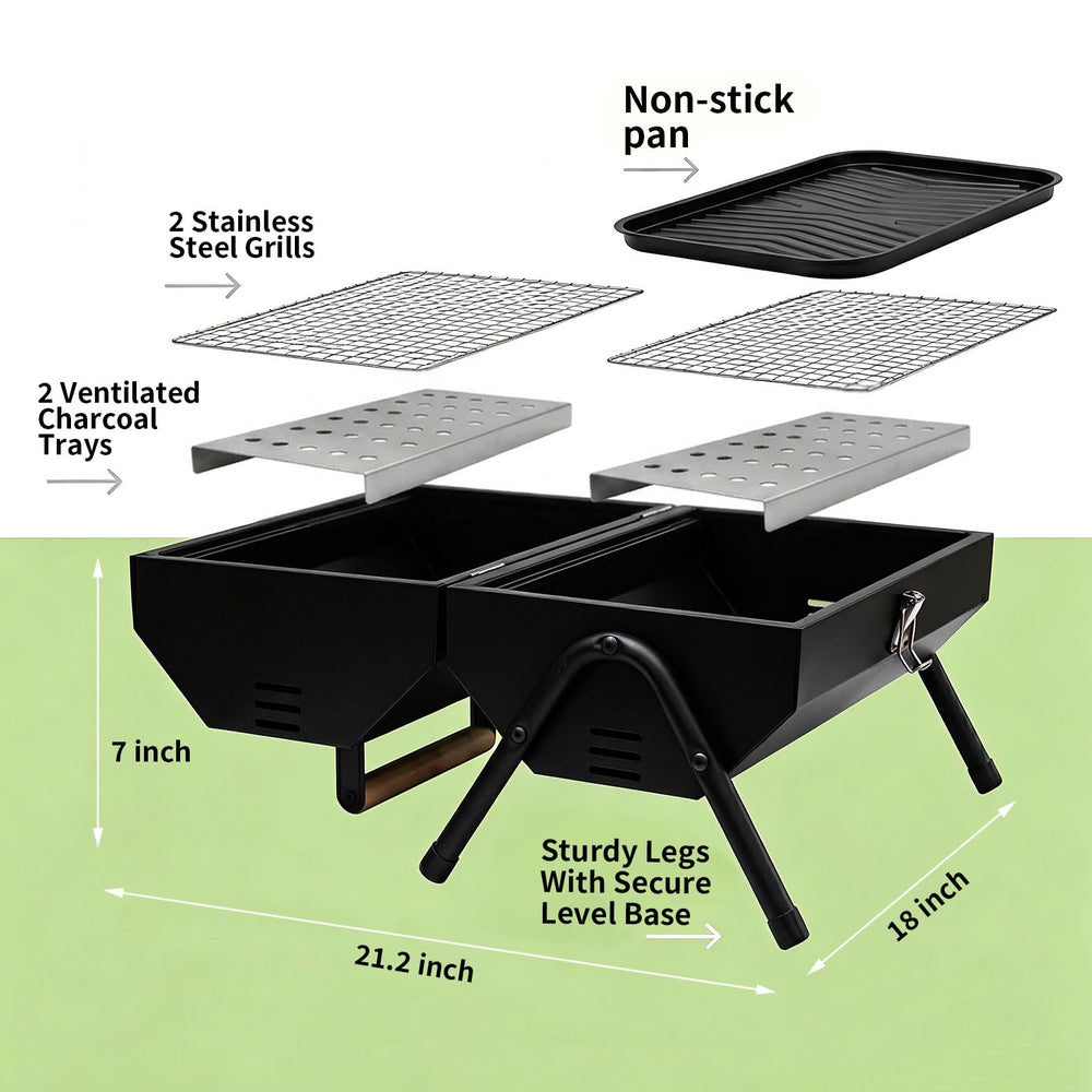 Run Jee opened dual surface showing grill and griddle for versatile cooking benefit