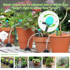 RUNWUSHENG adjustable dripper closeup demonstrating customizable water flow per pot