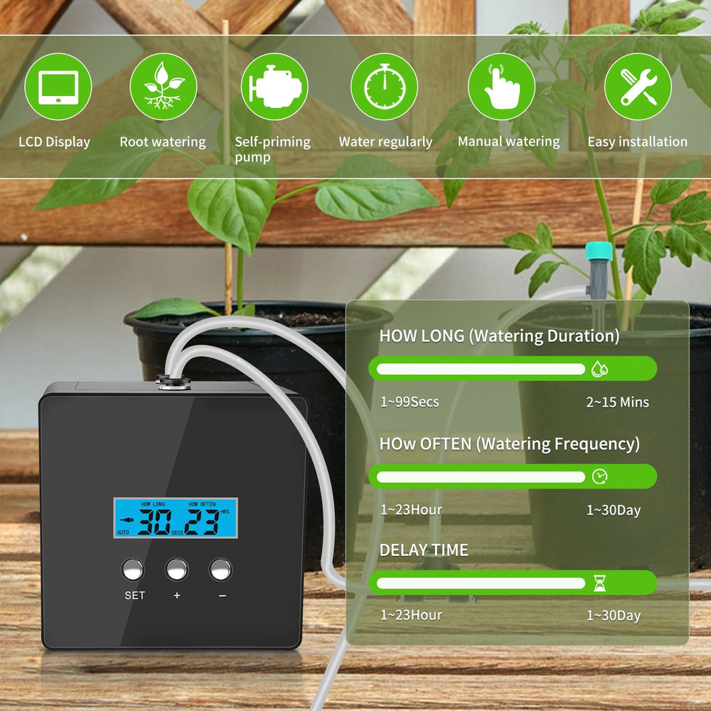 RUNWUSHENG backlit LCD timer closeup showing easy programming and clear schedule feedback