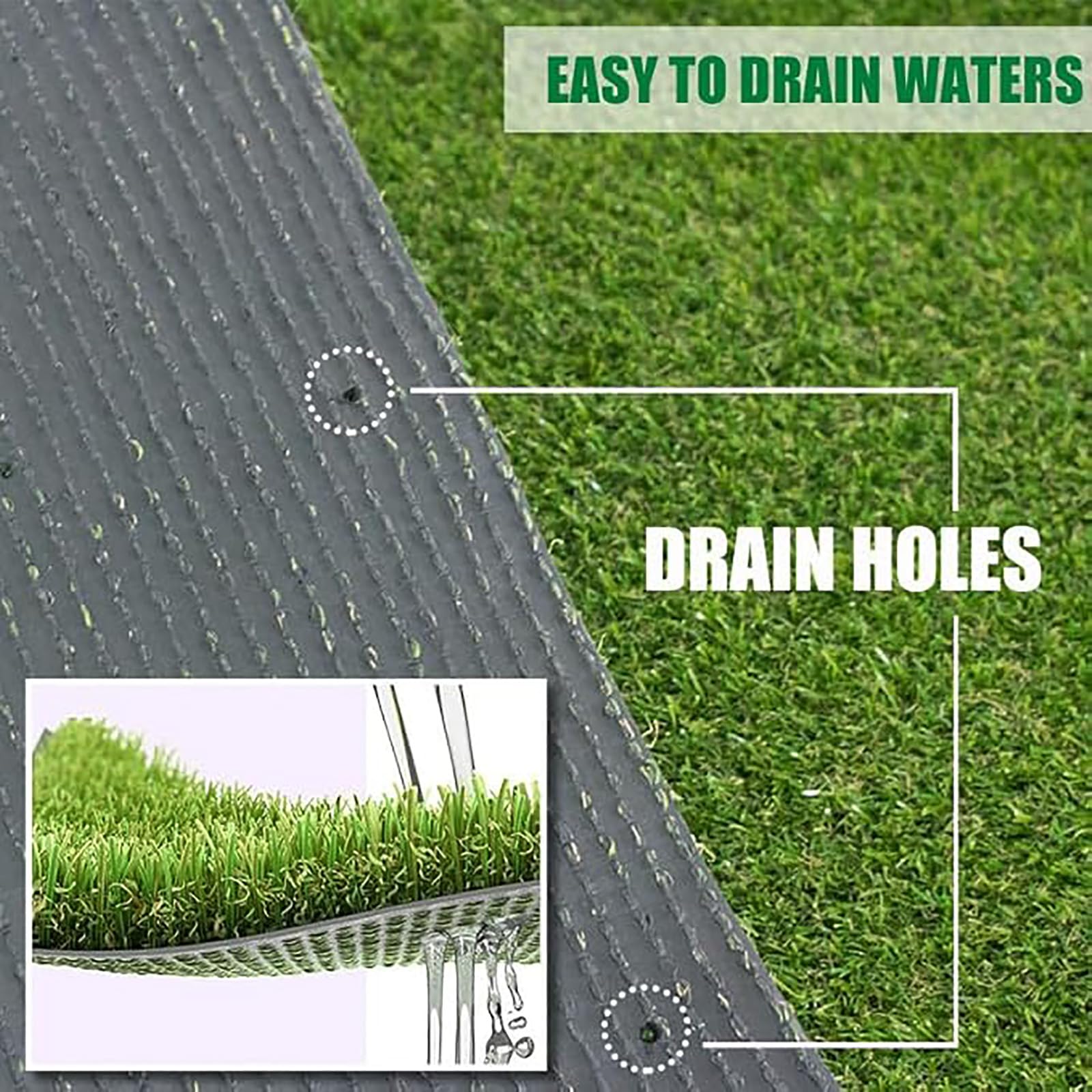 Runyaorise pet area setup showing easy-clean turf surface ideal for pets