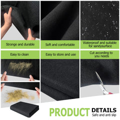 RUNZEG mat installed inside tent creating cleaner, comfortable camping floor