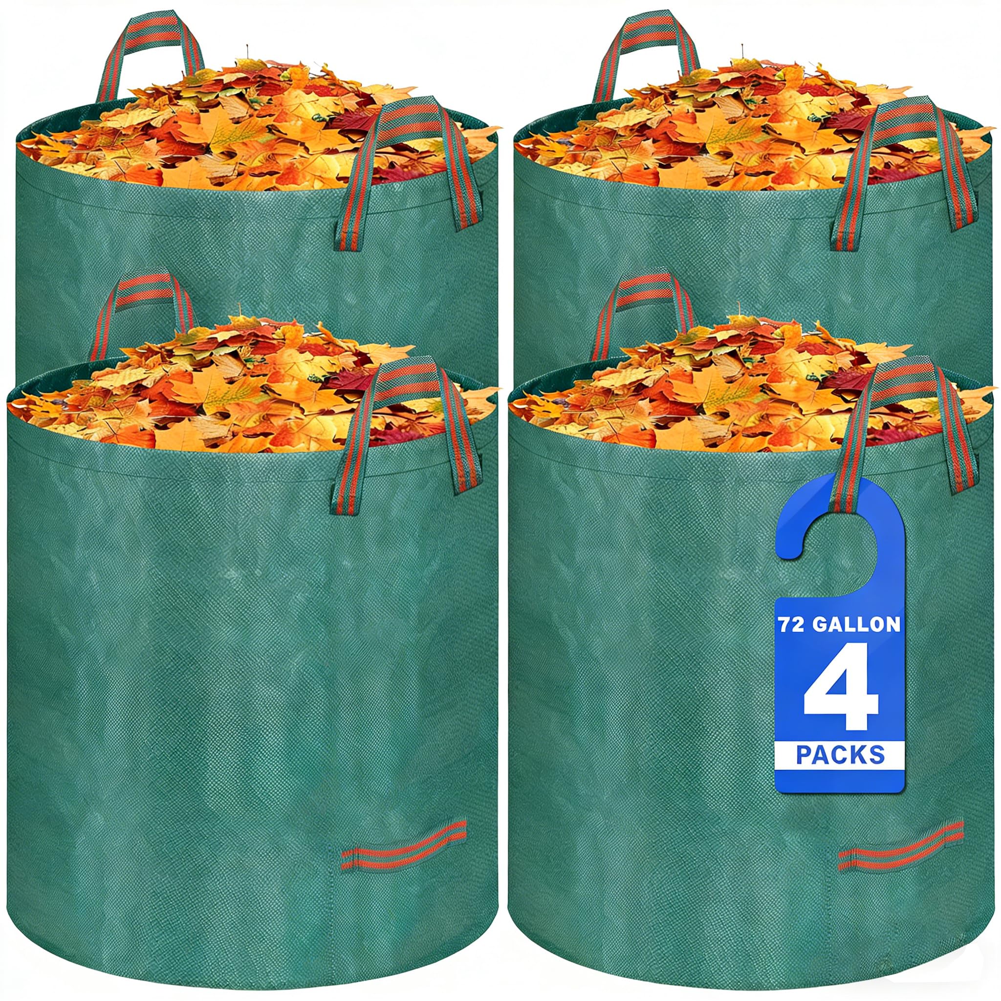 Ruolan front view of two 132-gallon bags showing size and capacity benefit