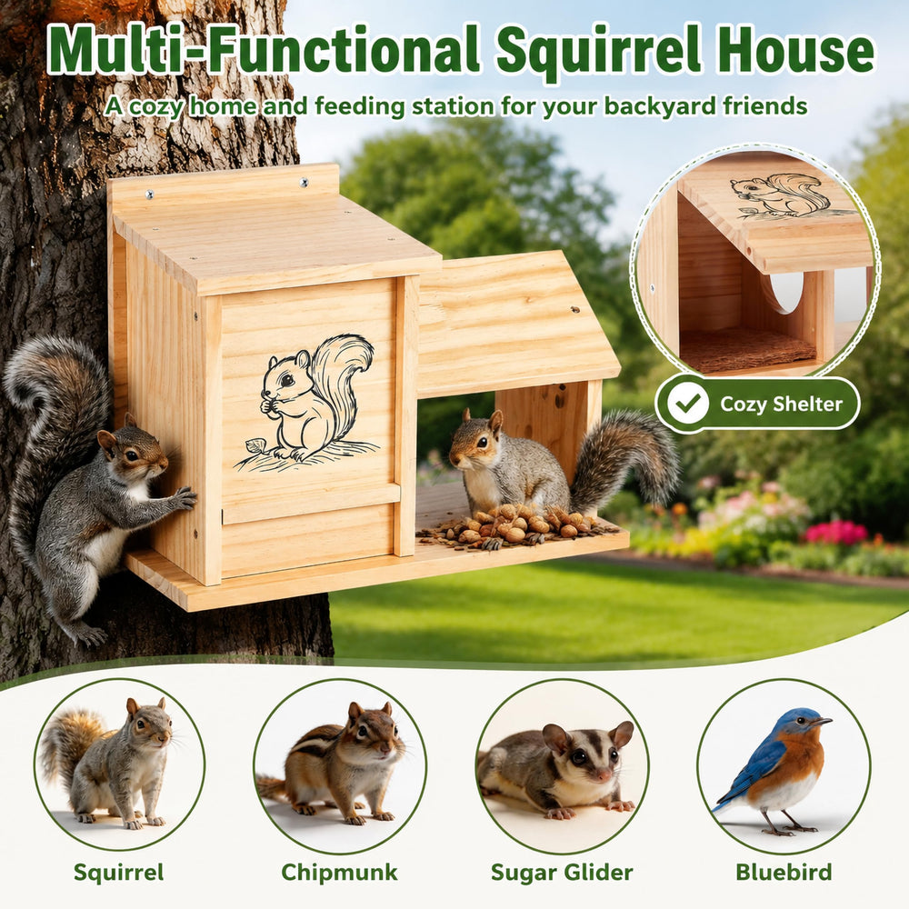 Ruomi1y detail showing dual entry points, improves squirrel movement and escape