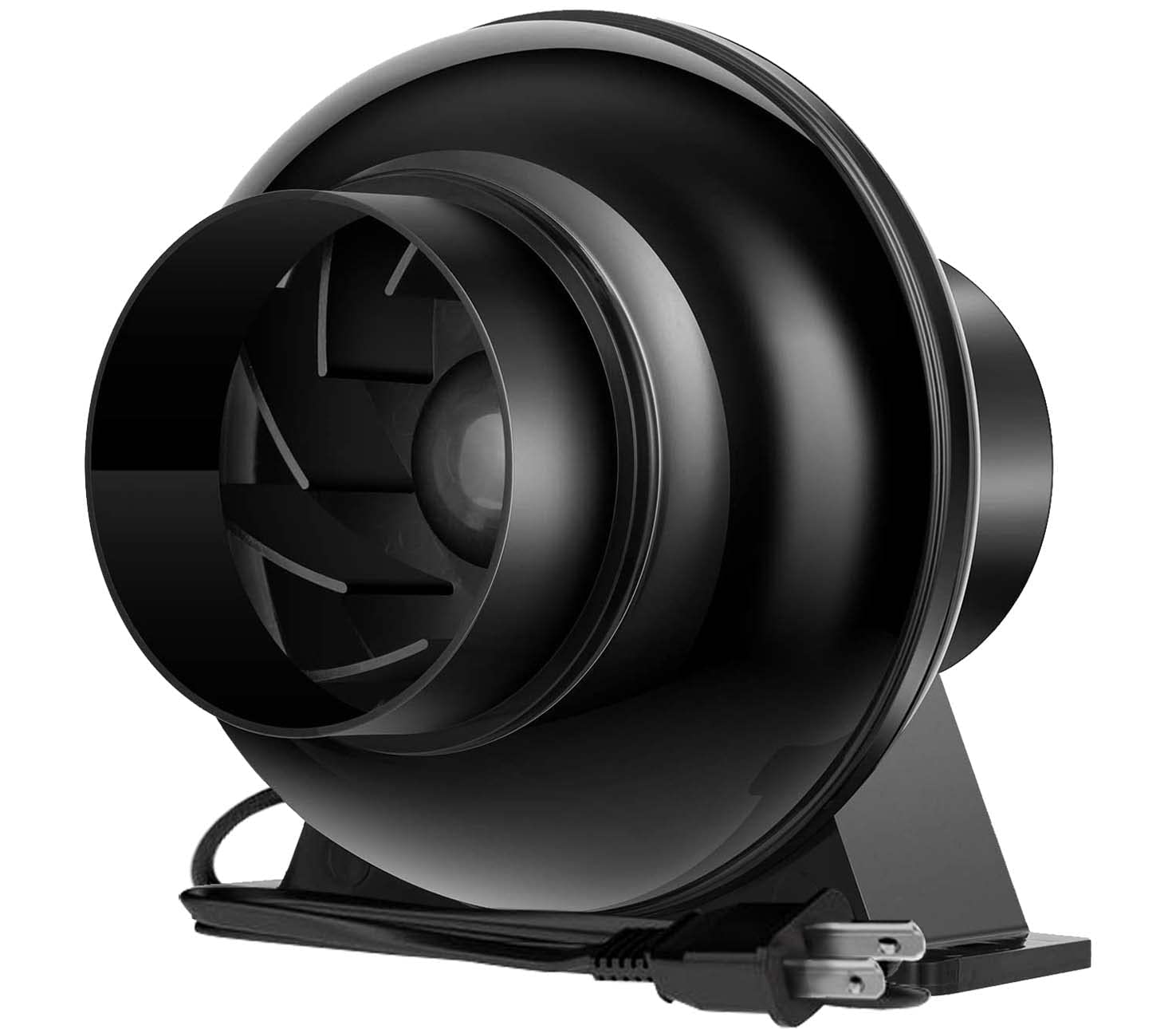 RURAL GROW front view of 4-inch exhaust fan showing compact housing and airflow benefit