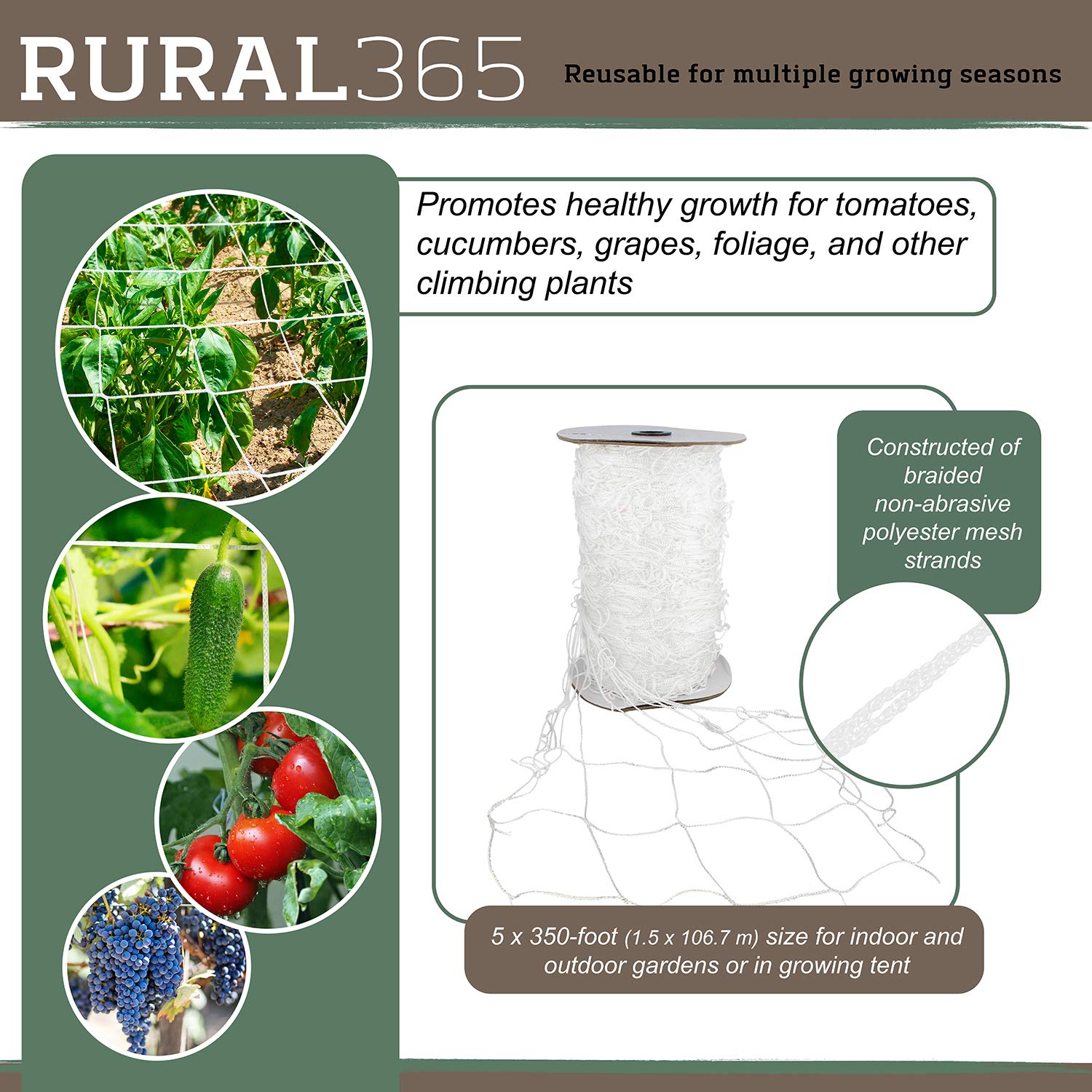 Rural365 reach-through square detail enabling pruning and hand-picking access
