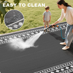 RURALITY rug rolled to show portability and compact storage benefit