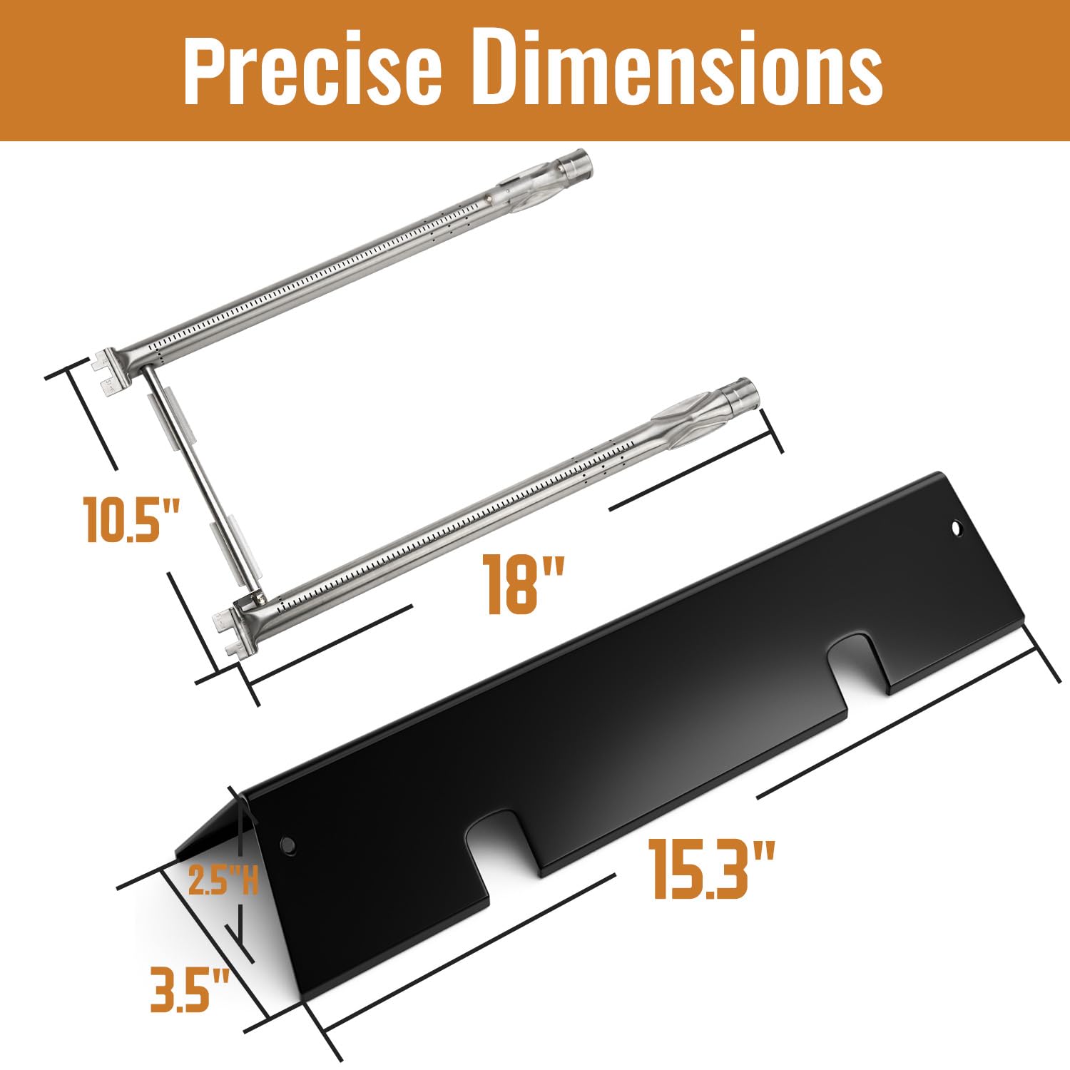 Rushare close-up of stainless-steel burner ports ensuring even heat distribution