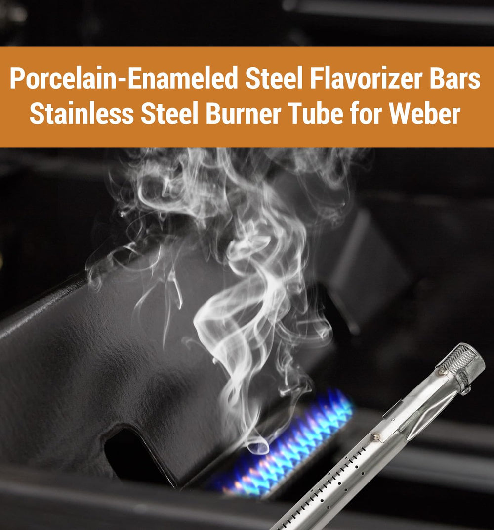 Rushare bars and burners beside ruler showing exact measurements for accurate fit
