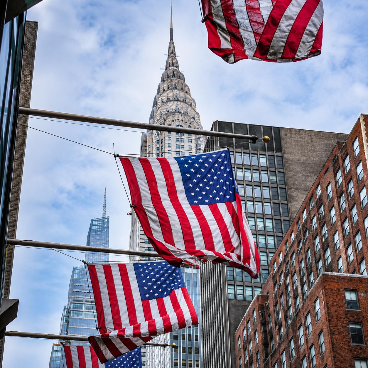 Rushmore Rose USA flag flying on porch pole illustrating outdoor display