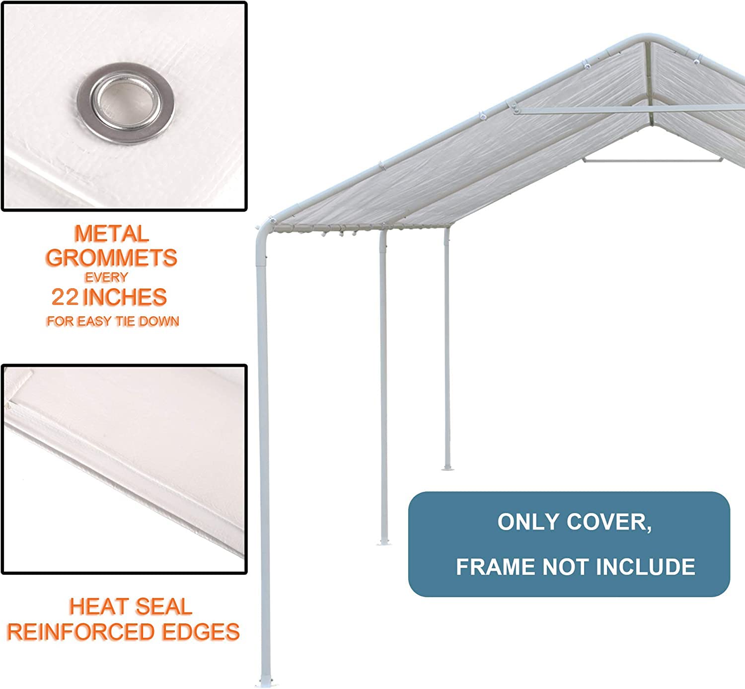 Generic rutile ball bungee cord secured to canopy for tighter fit and wind stability