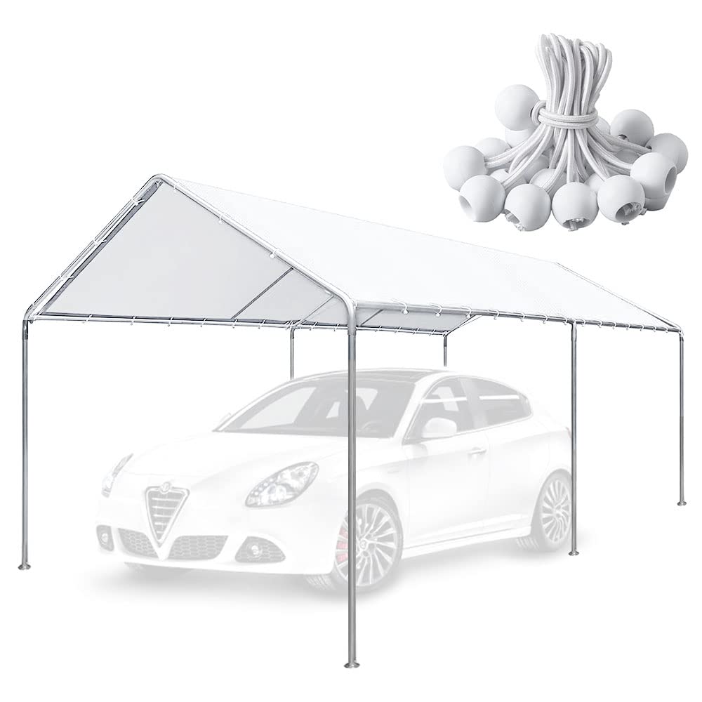 Generic rutile front view of 10x20 canopy top showing clean fit and protection