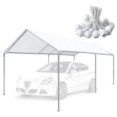 Generic rutile front view of 10x20 canopy top showing clean fit and protection