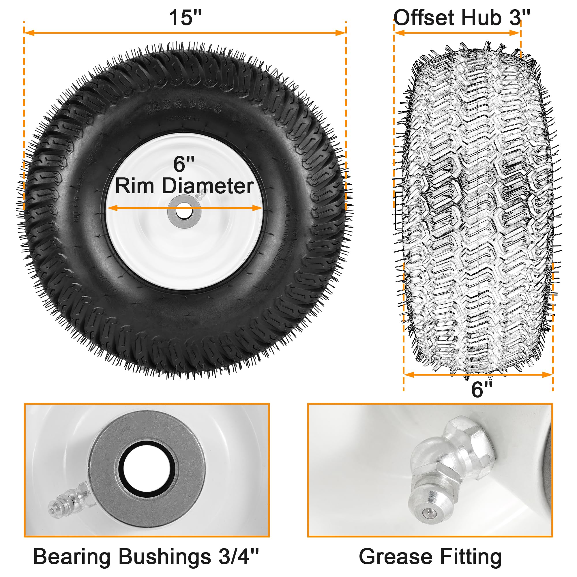 RUTU image of 3 inch offset hub and 3/4 inch bushing for proper fit