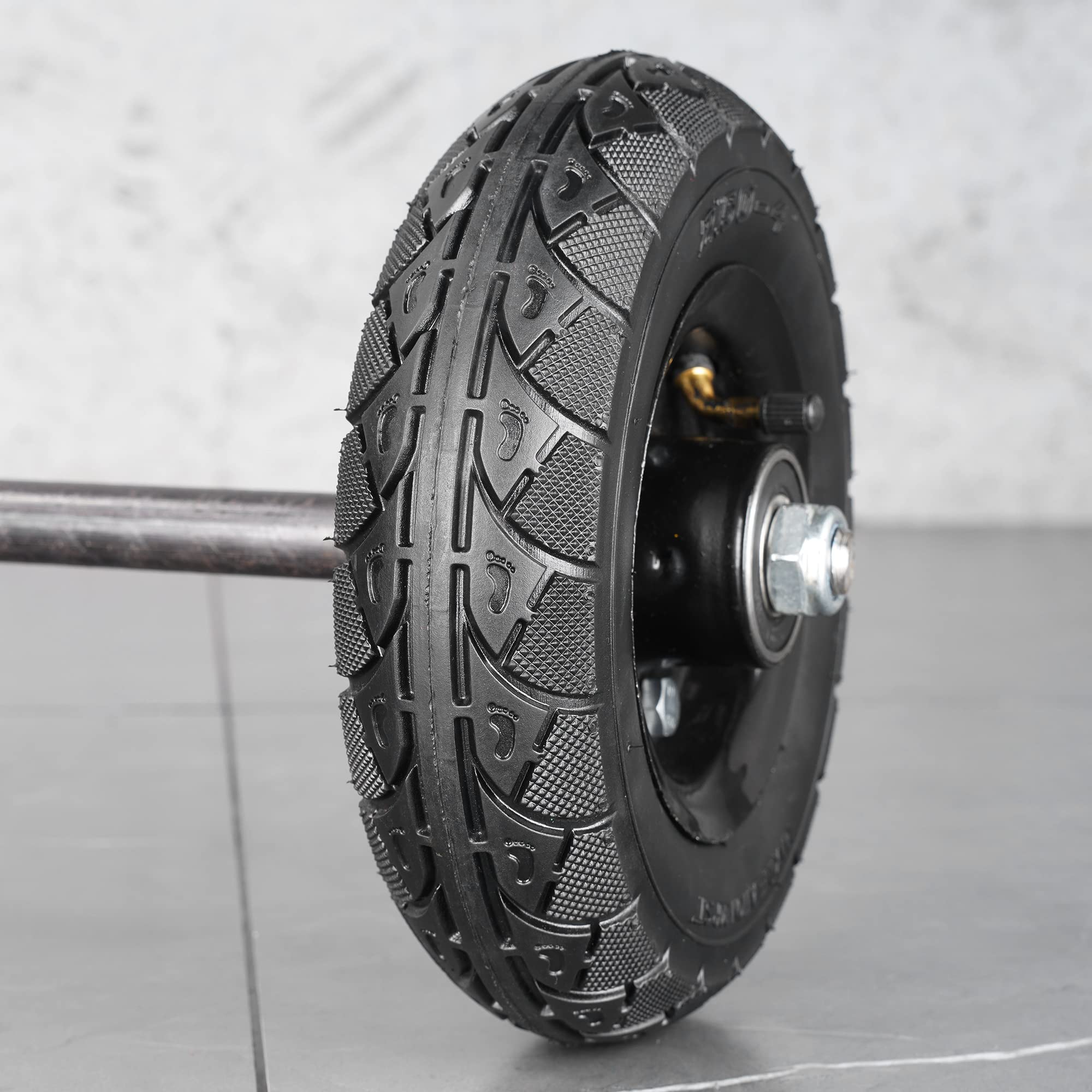 RUTU butyl inner tube stretch demonstrating better shock absorption