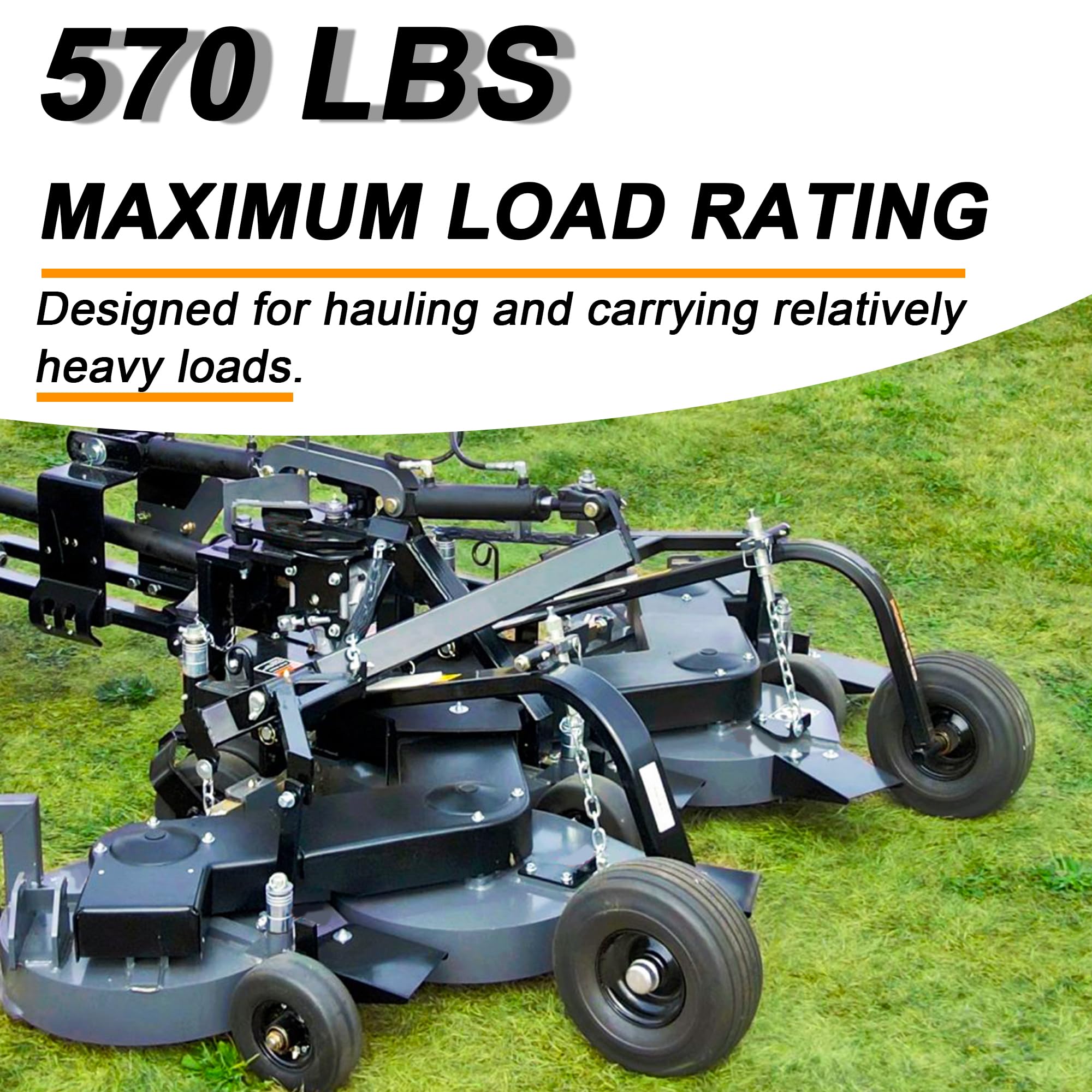 RUTU tire on riding mower in garden illustrating turf-friendly performance