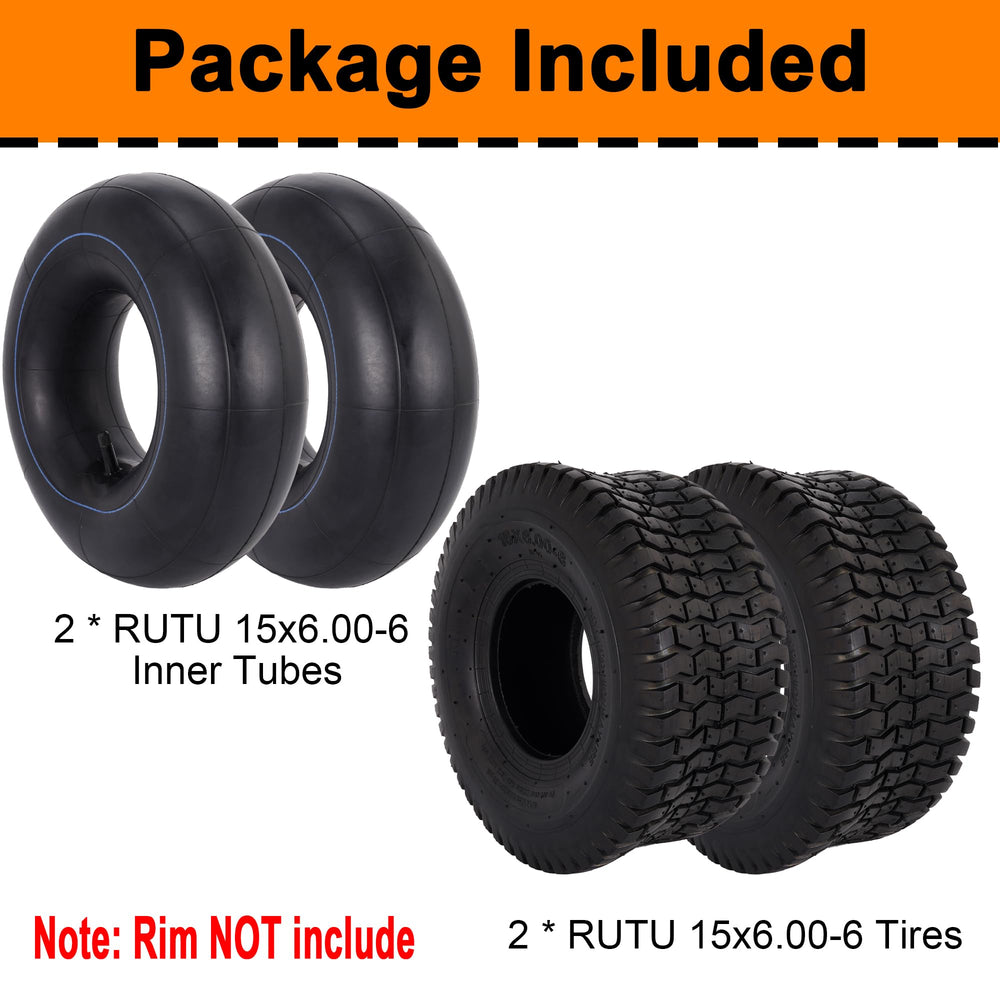 RUTU tire on a utility trailer in yard showing durability and stability