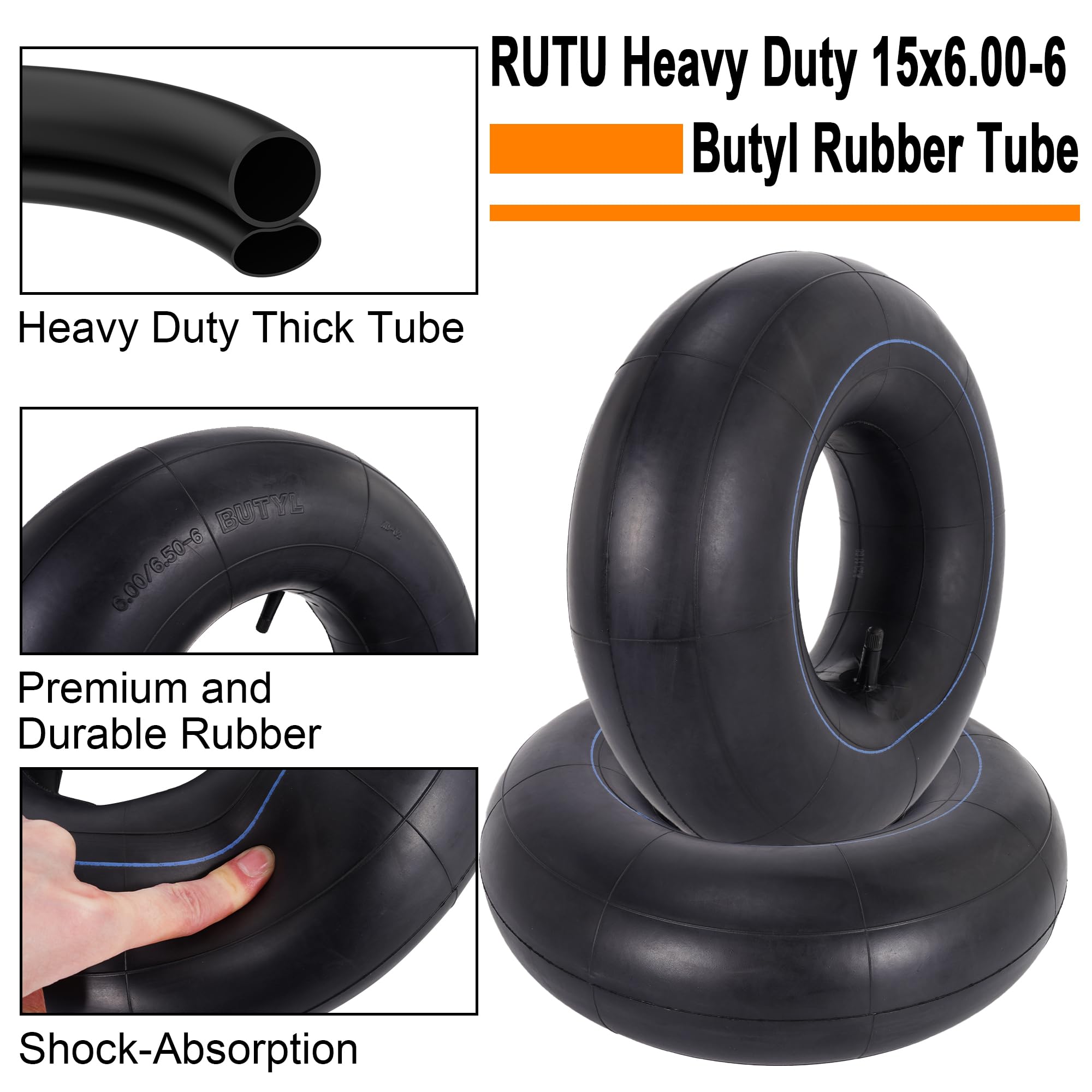 RUTU tire mounted on a riding mower illustrating improved handling