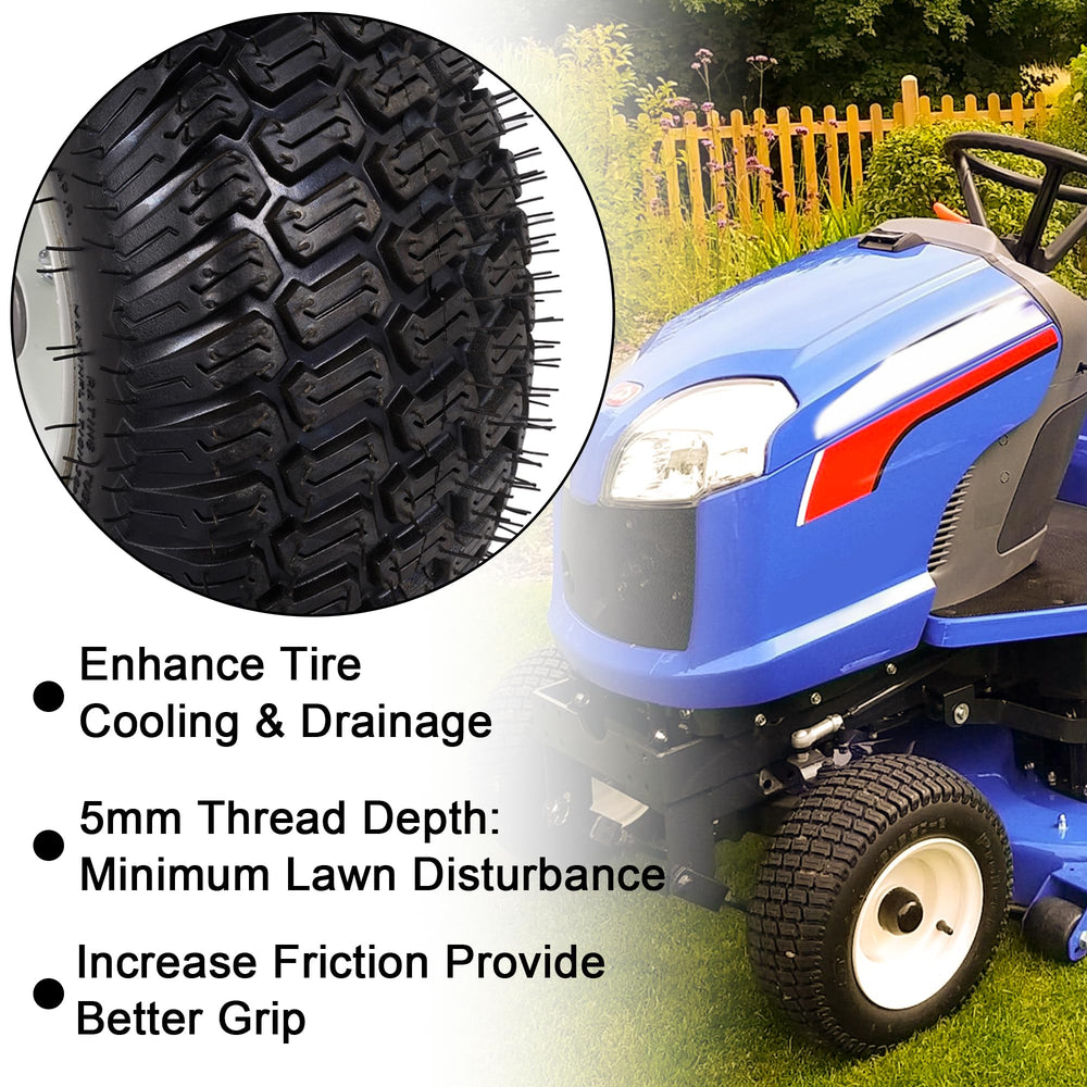 RUTU tire mounted on mower front demonstrating improved handling