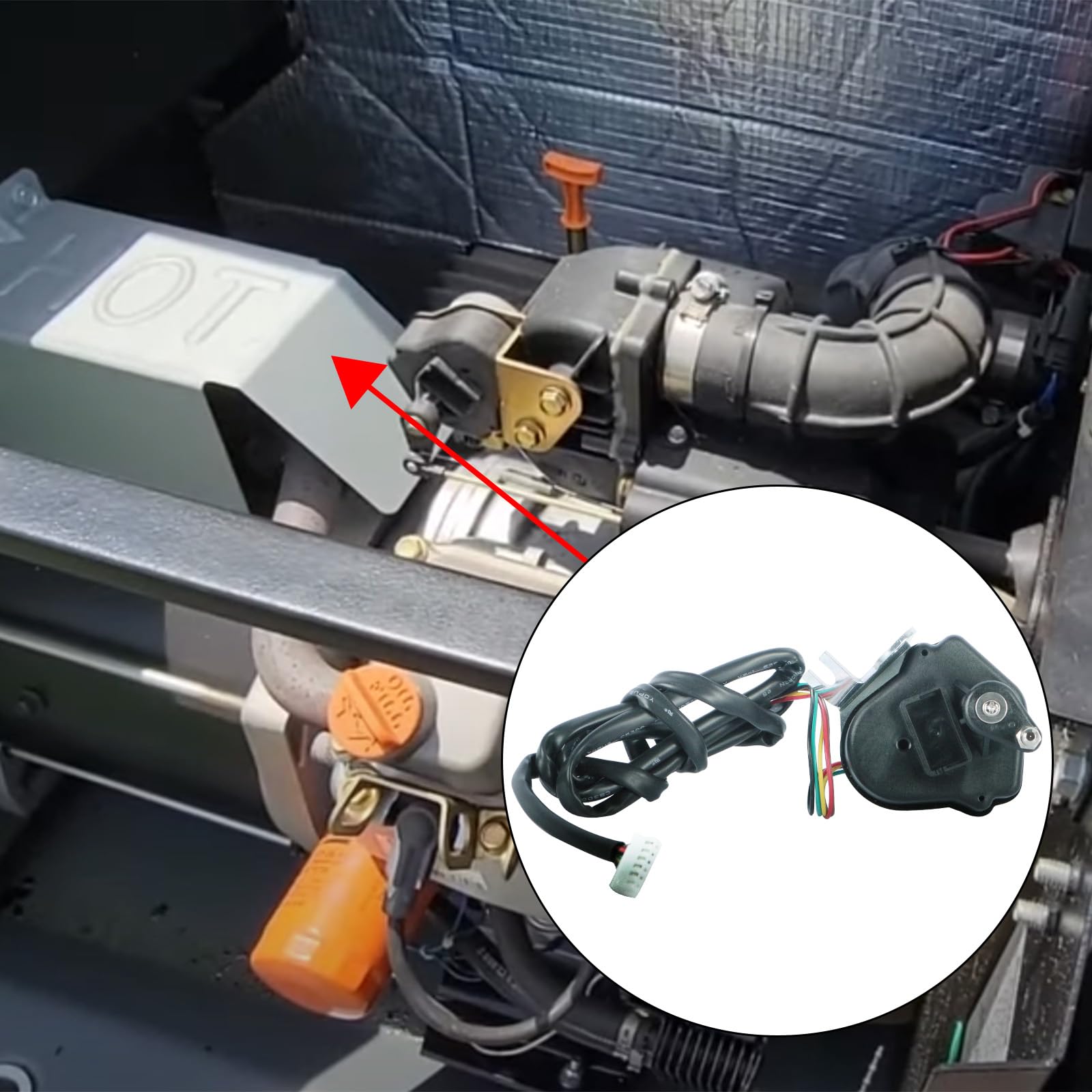 Rvanv stepper installed on Generac GTH990 demonstrating restored throttle control benefit