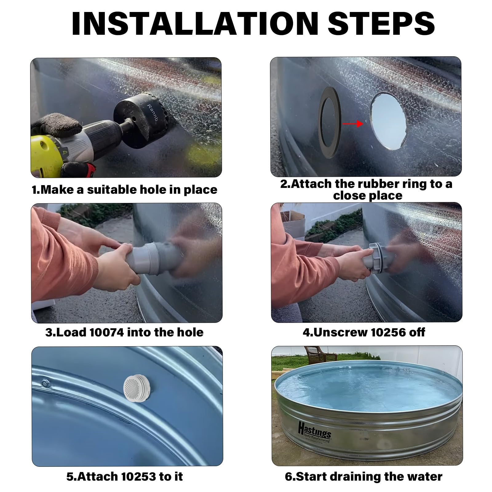 Rvanv kit installed on Intex pool wall showing restored connection and improved filtration benefit