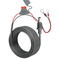 rvicees front DC plug connected to Starlink Mini for reliable power