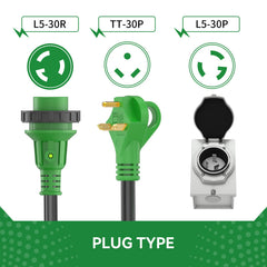 RVINGPRO 15ft extension cord full length showing durable jacket for outdoor use benefit