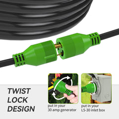 RVMATE cable jacket texture detail showing SJTW weather-resistant flexibility
