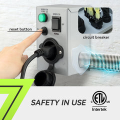 RVMATE illuminated generator power indicator light confirming generator feed is live