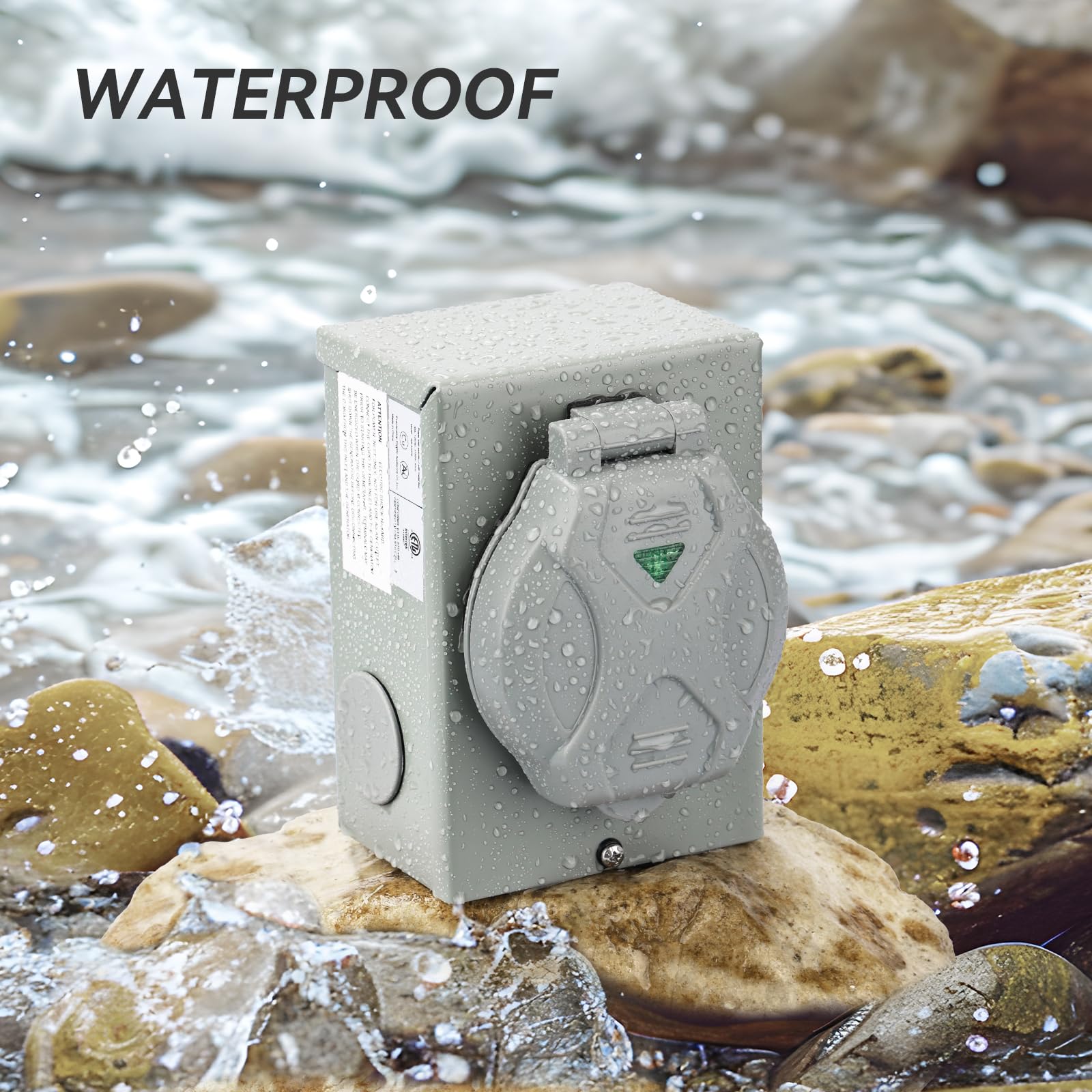 RVMATE inlet installed during generator hookup demonstrating practical use