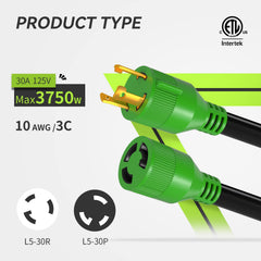 RVMATE close-up of plug and connector highlighting secure twist-lock benefit