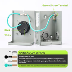 RVMATE TT-30P flip cover detail illustrating weatherproof protection and rust resistance