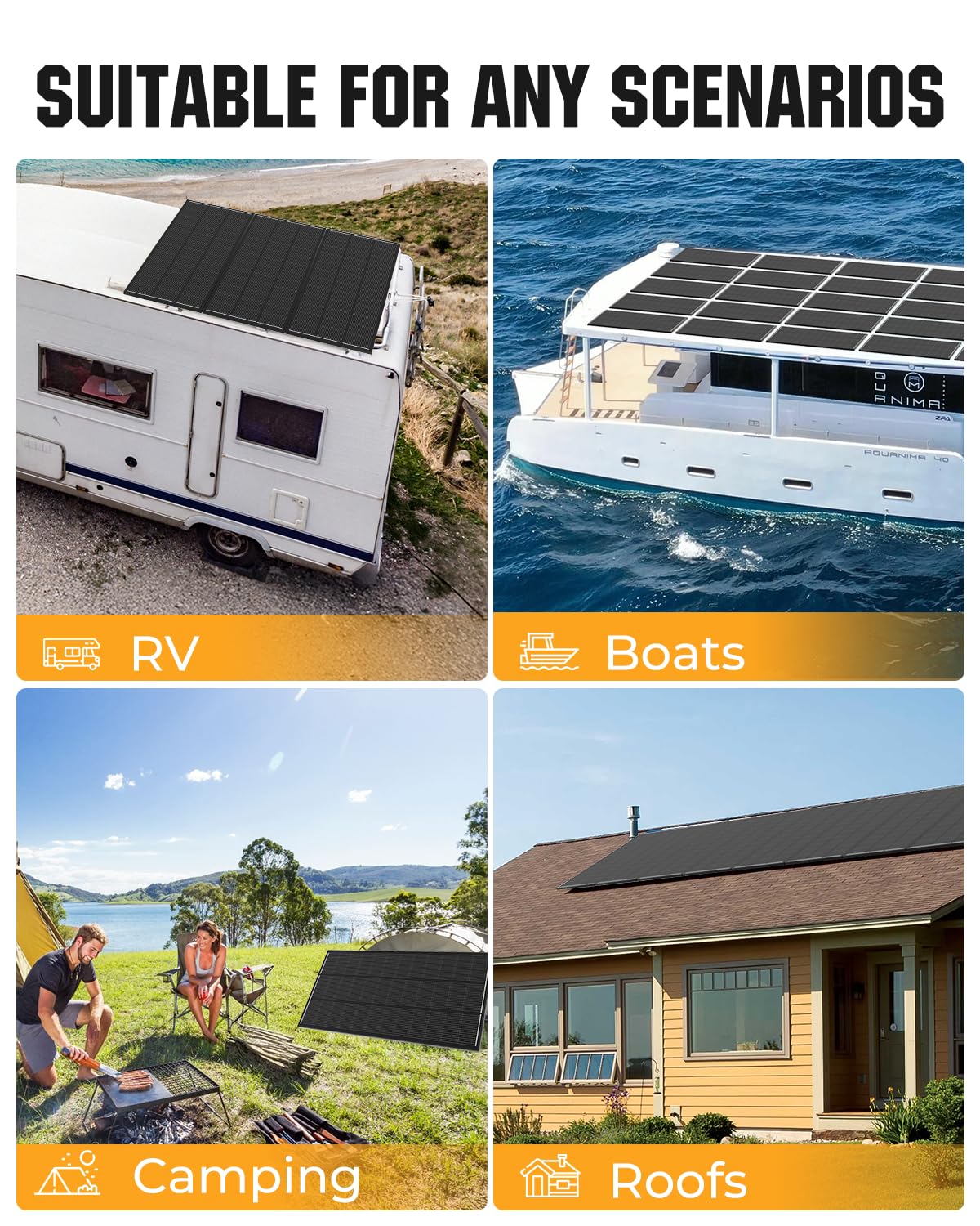 Rvpozwer panel powering campsite equipment illustrating off-grid convenience