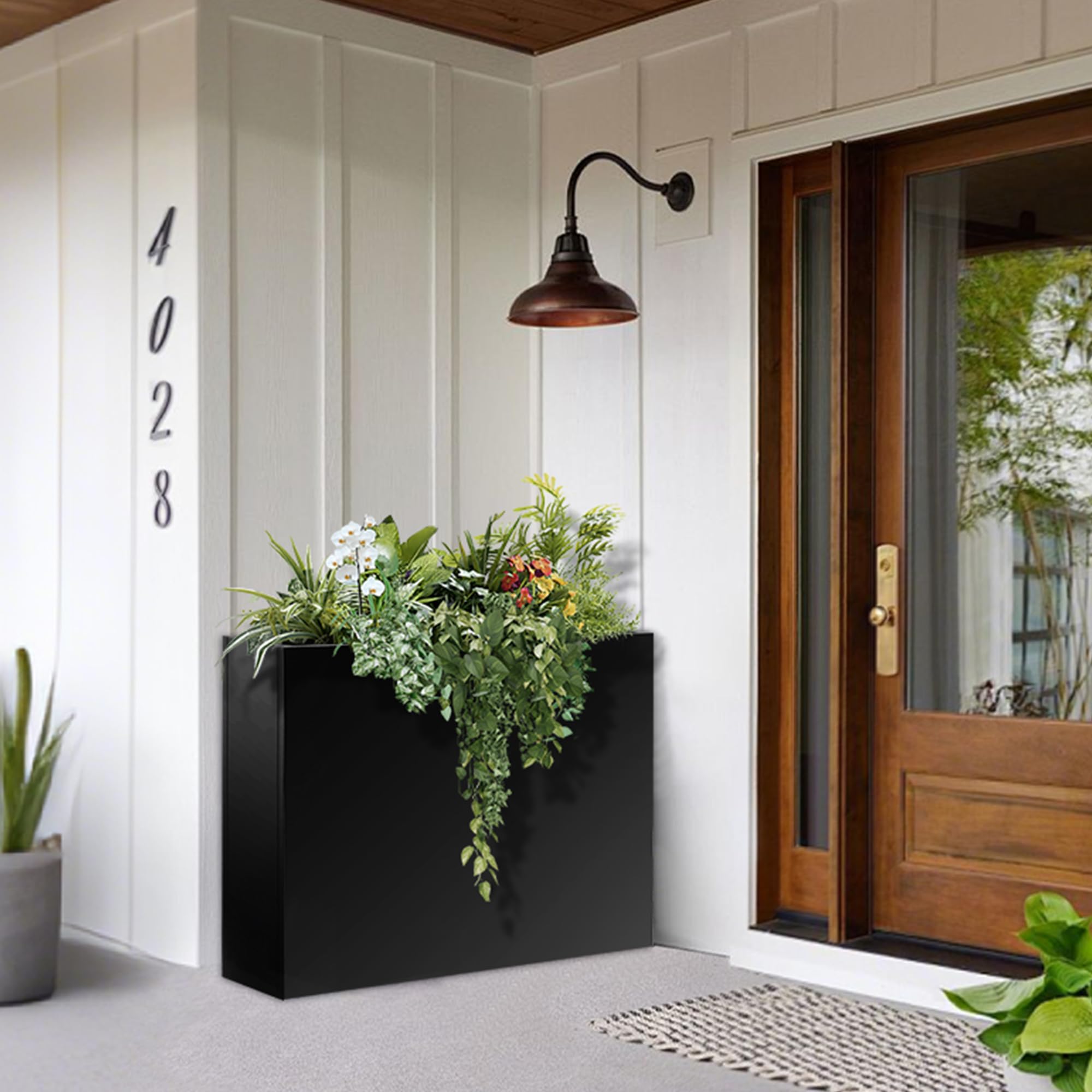R.Wisem planter styled on patio for contemporary outdoor decor inspiration