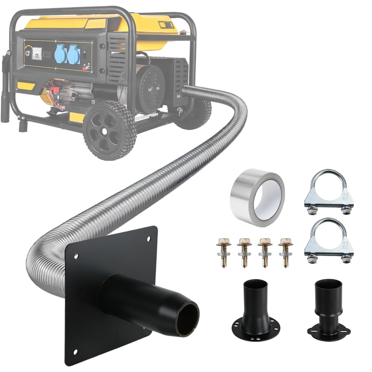 Ryansunoro front packaging showing complete silencer kit and components for quick selection