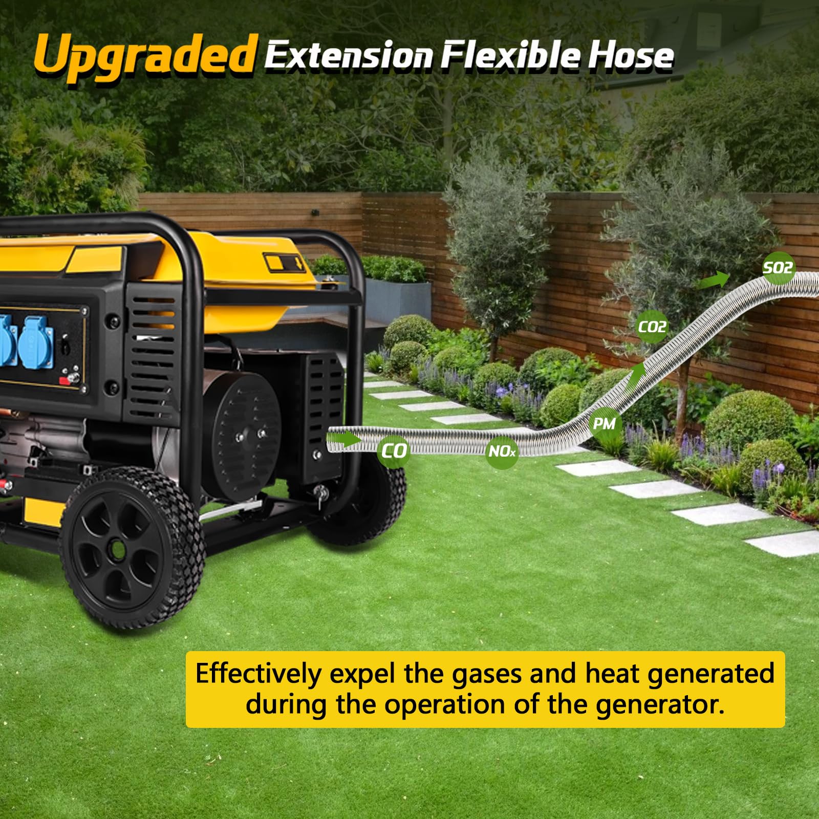 Ryansunoro outdoor lifestyle setup with generator tucked away and reduced neighborhood noise