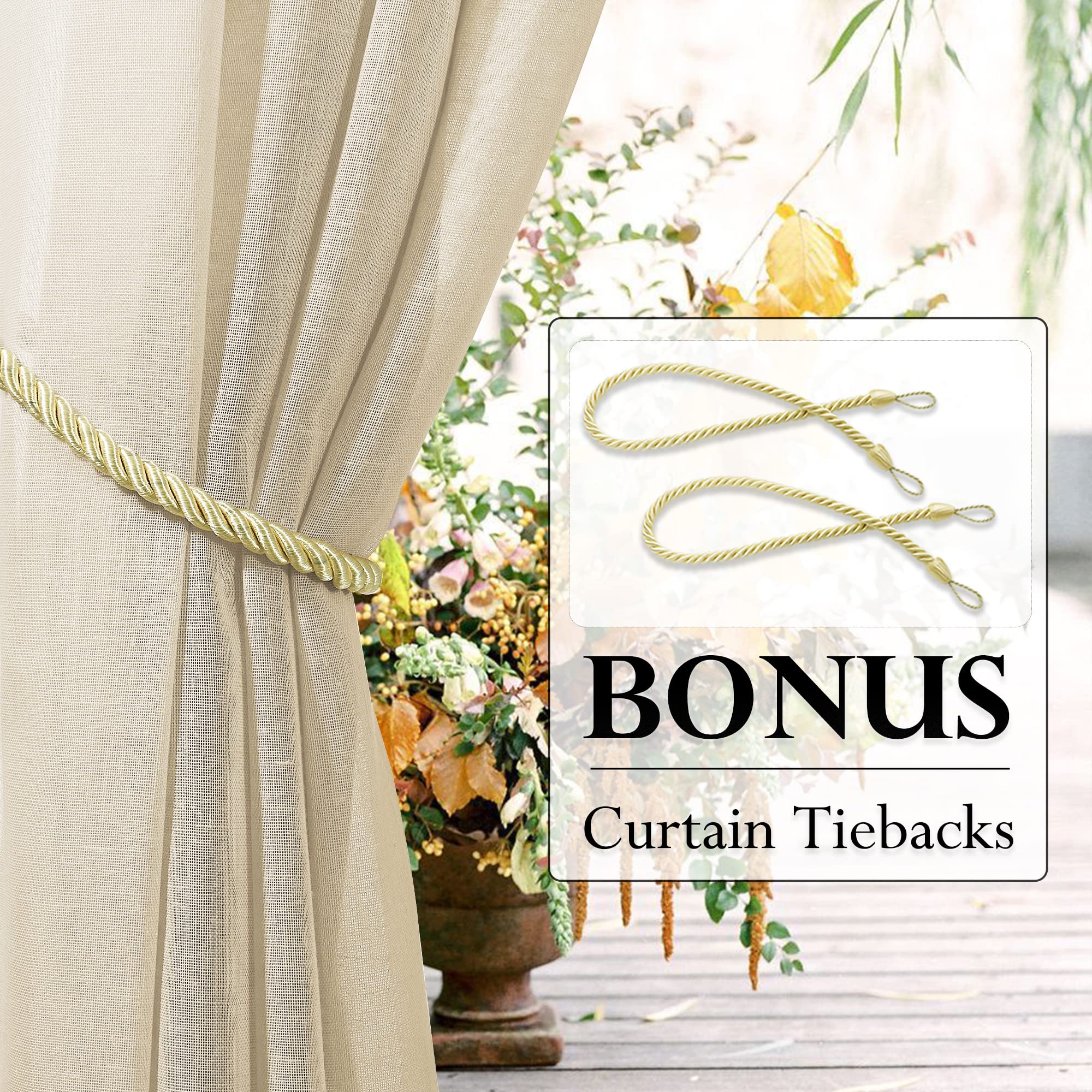 RYB HOME close-up of linen-look fabric texture highlighting elegant drape