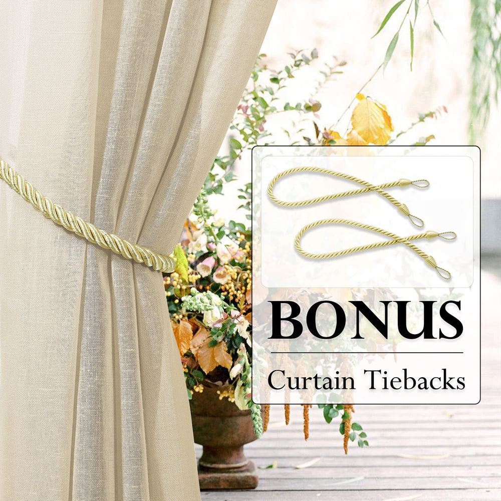 RYB HOME close-up of linen-look fabric texture highlighting elegant drape