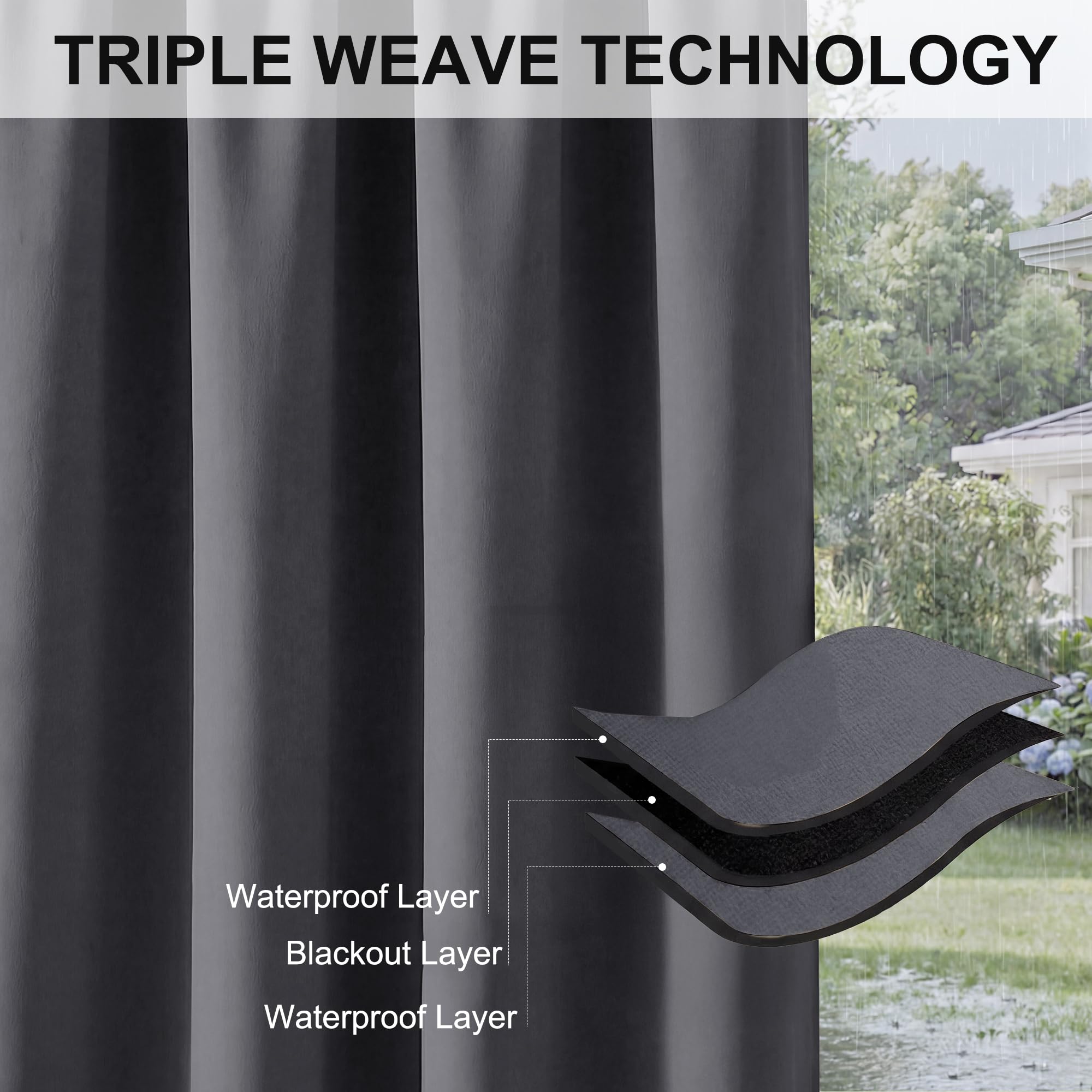RYB HOME folded curtain in storage illustrating compact storage and care