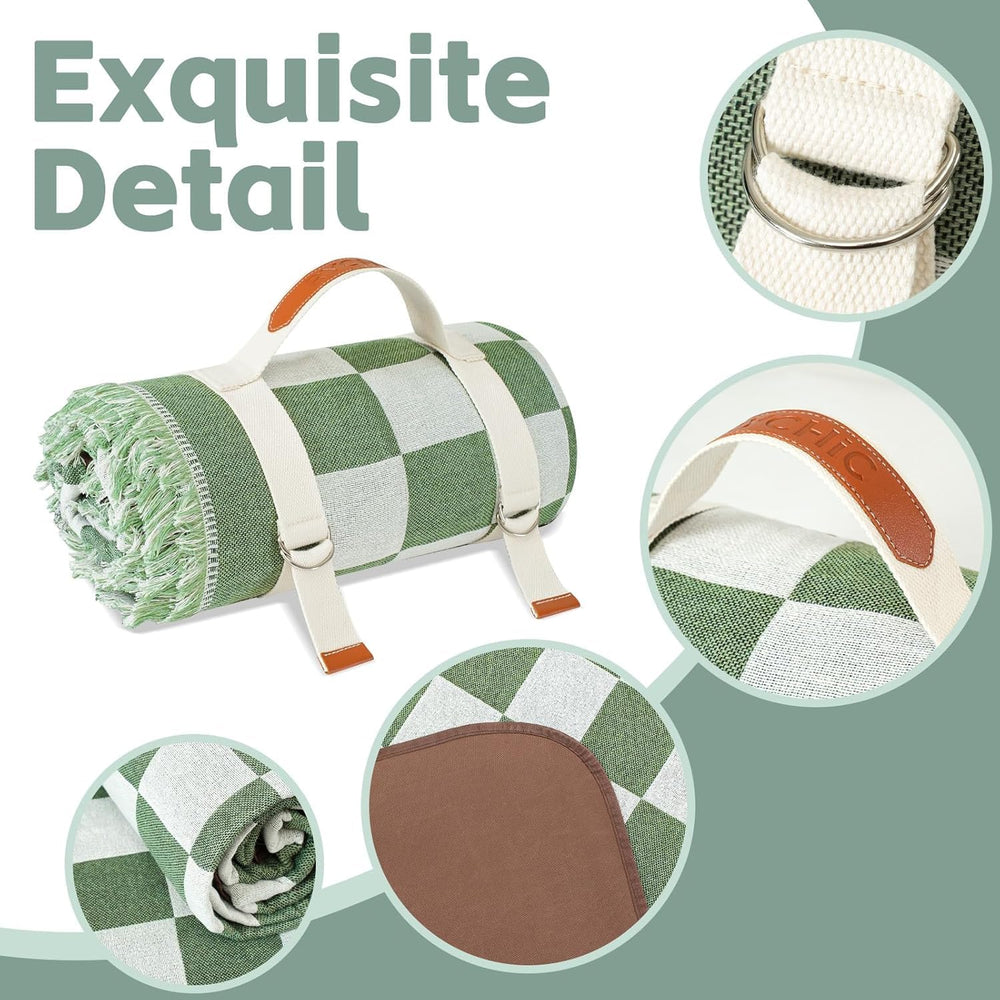 RYCHIC blanket used at a park picnic showing versatile outdoor comfort