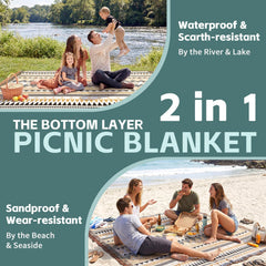 RYCHIC blanket on beach with people enjoying sun and space