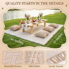 RYCHIC chevron weave and tassel detail highlighting texture and style