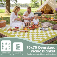 RYCHIC folded compact blanket packed for travel and easy transport